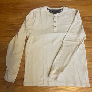 NWOT Banana Republic Men’s Waffle Knit Long Sleeve Henley Shirt Size Large